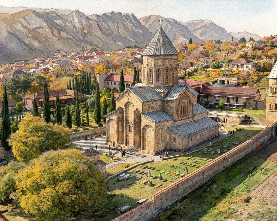 სამთავროს მონასტერი მცხეთაში, აკვარელი